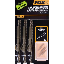 FOX EDGES SUBMERGE CAMO LEADER LEAD CLIP KWIK CHANGE 2