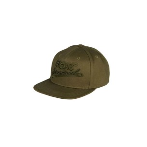 Fox Collection College Flat Peaked Snapback Khaki