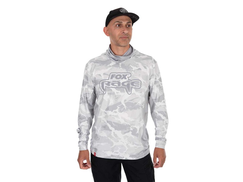 Fox Rage UV Hooded Light Camo Top