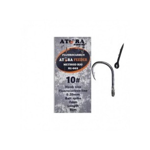 Pavadėliai Atora Fluorocarbon Method Rig 8cm (Nr.12-8)...