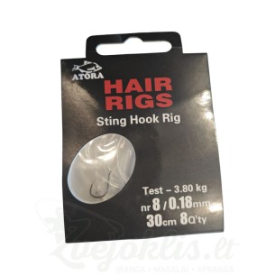 Pavadėliai Atora Hair Rigs Su Adatėle Mono Valu 30cm...