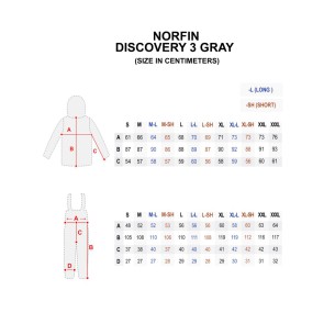 Kostiumas žieminis Norfin Discovery 3 Grey + Dovana 2