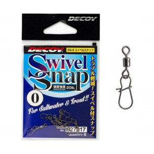 Suktukas Su Karabinu DECOY SN-9 Swivel Snap 6vnt/pak